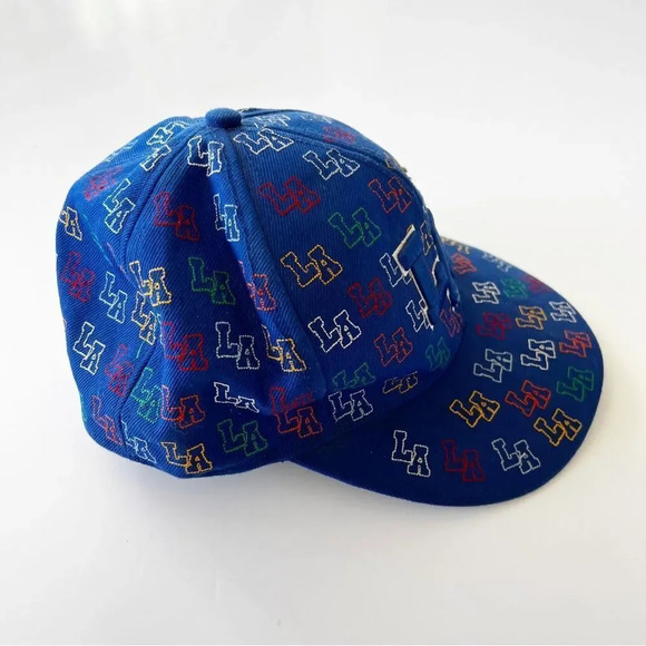 Vintage All Over LA Print Ball Cap Fresh Prince‎ 80s Style Street Urban Moda Med - Picture 7 of 8